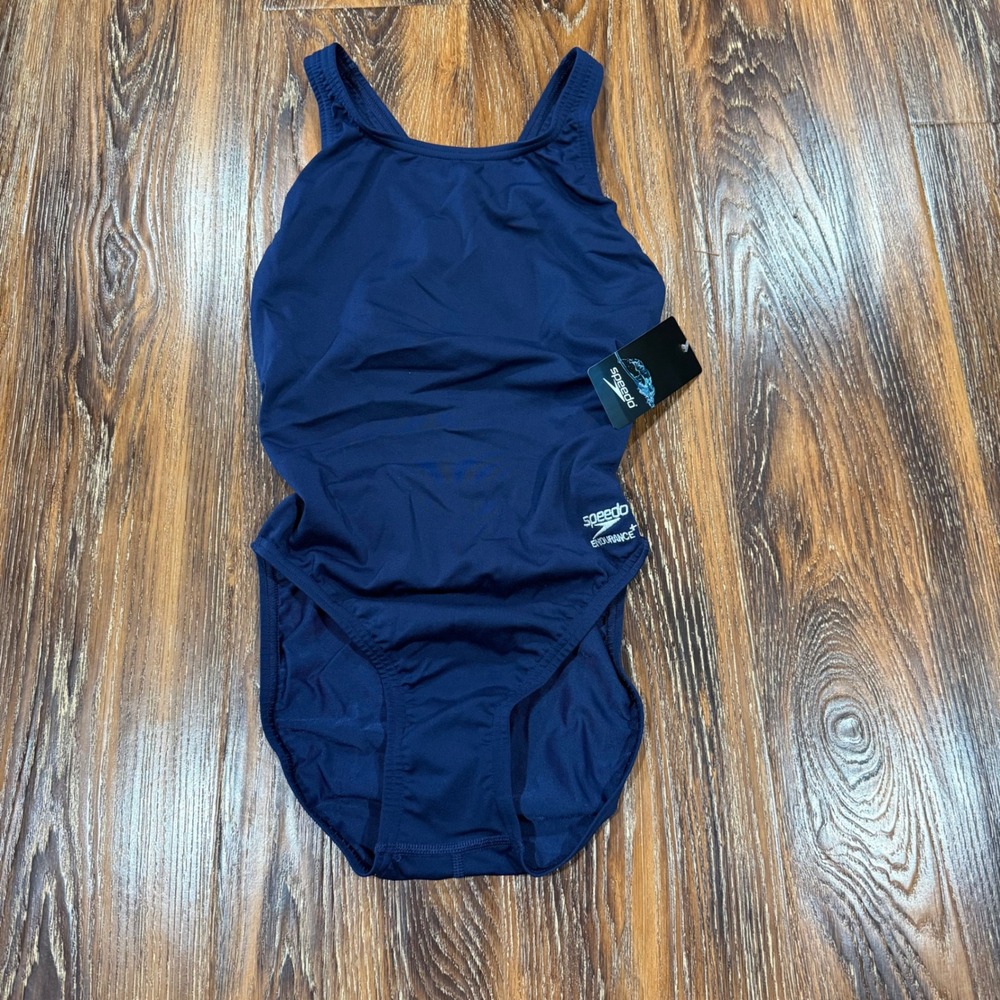 Speedo 6/32 Endurance+ Flyback One Piece Swimsuit Women Team Navy Training Suit